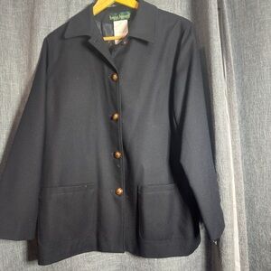 Harve Benard Black Blazer with Wooden Buttons